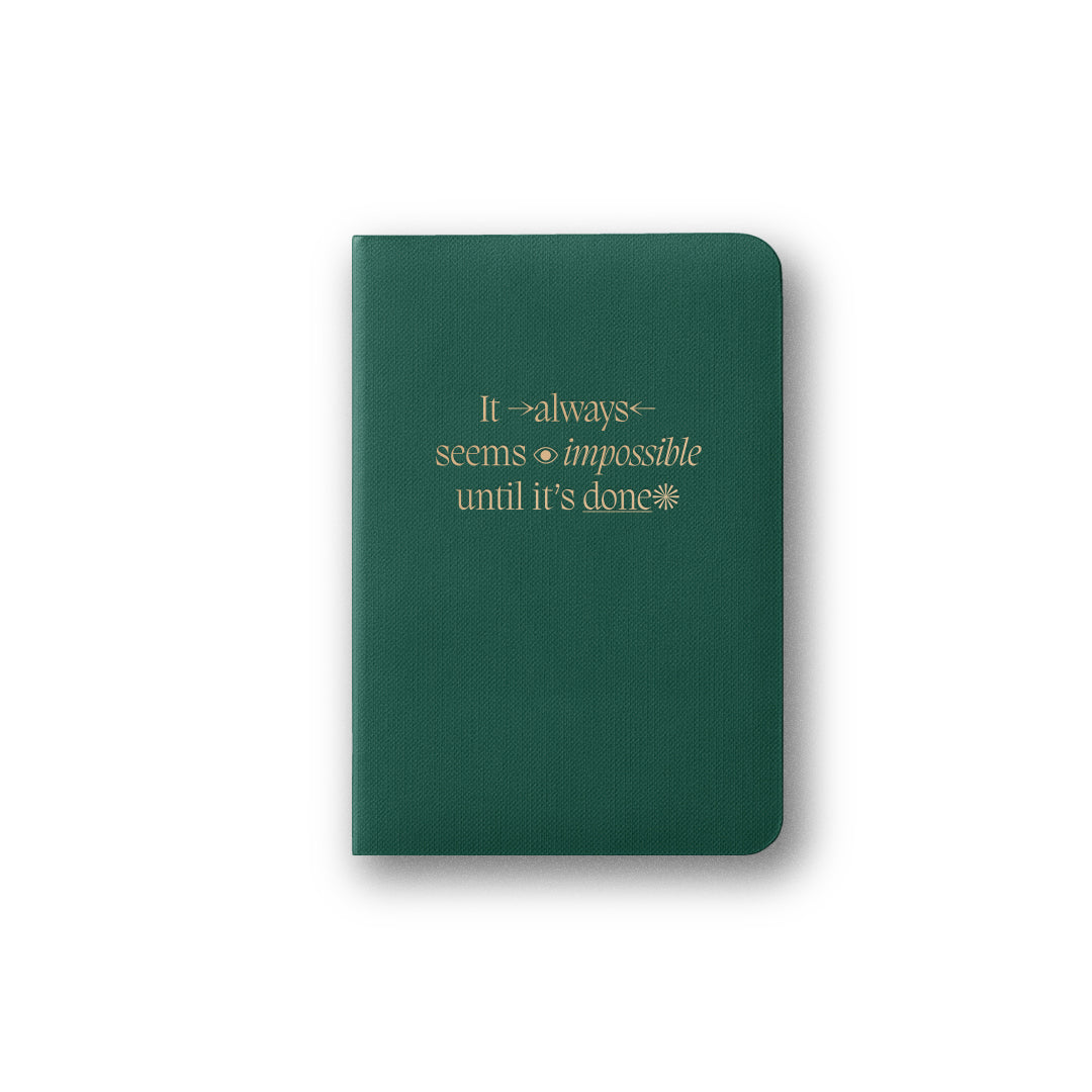 Pocket Notes Set of 3 A6 Lined Forest Green