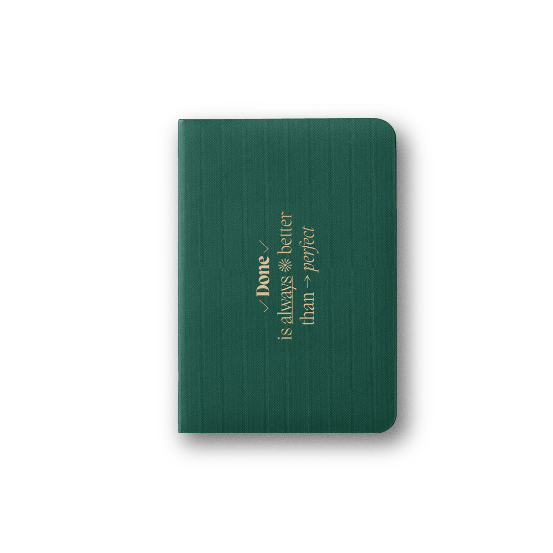 Pocket Notes Set of 3 A6 Lined Forest Green