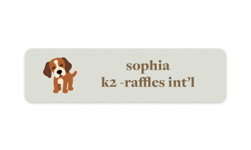 School Label Short Beagle
