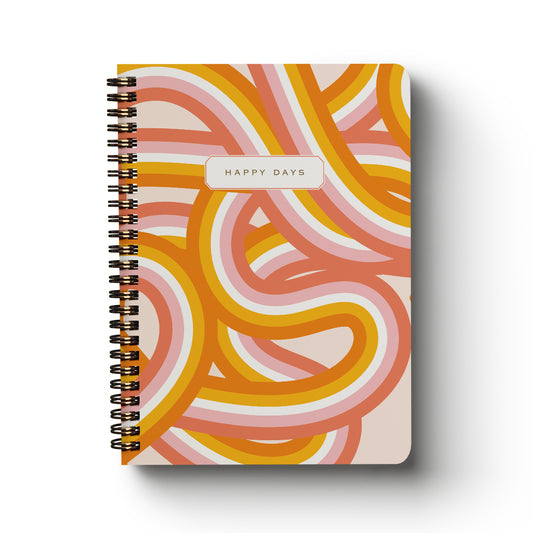 Spiral Notebook Happy Days A5 Lined