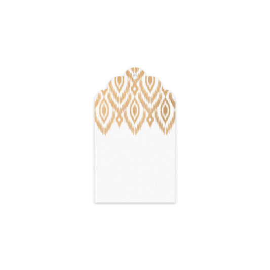 Gift Tag Set of 12 Ikat Gold