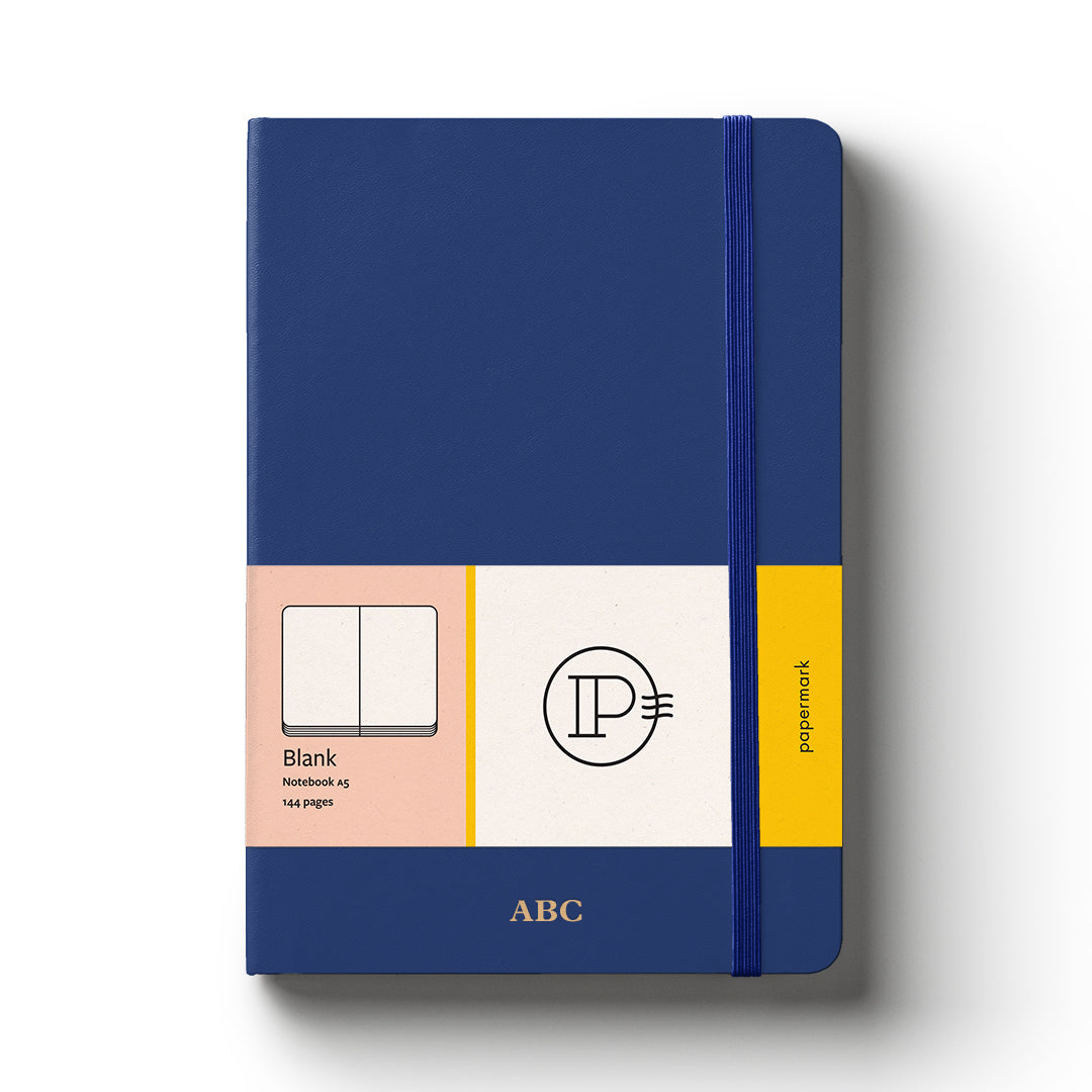Notebook Hard Cover A5 Blank Blue