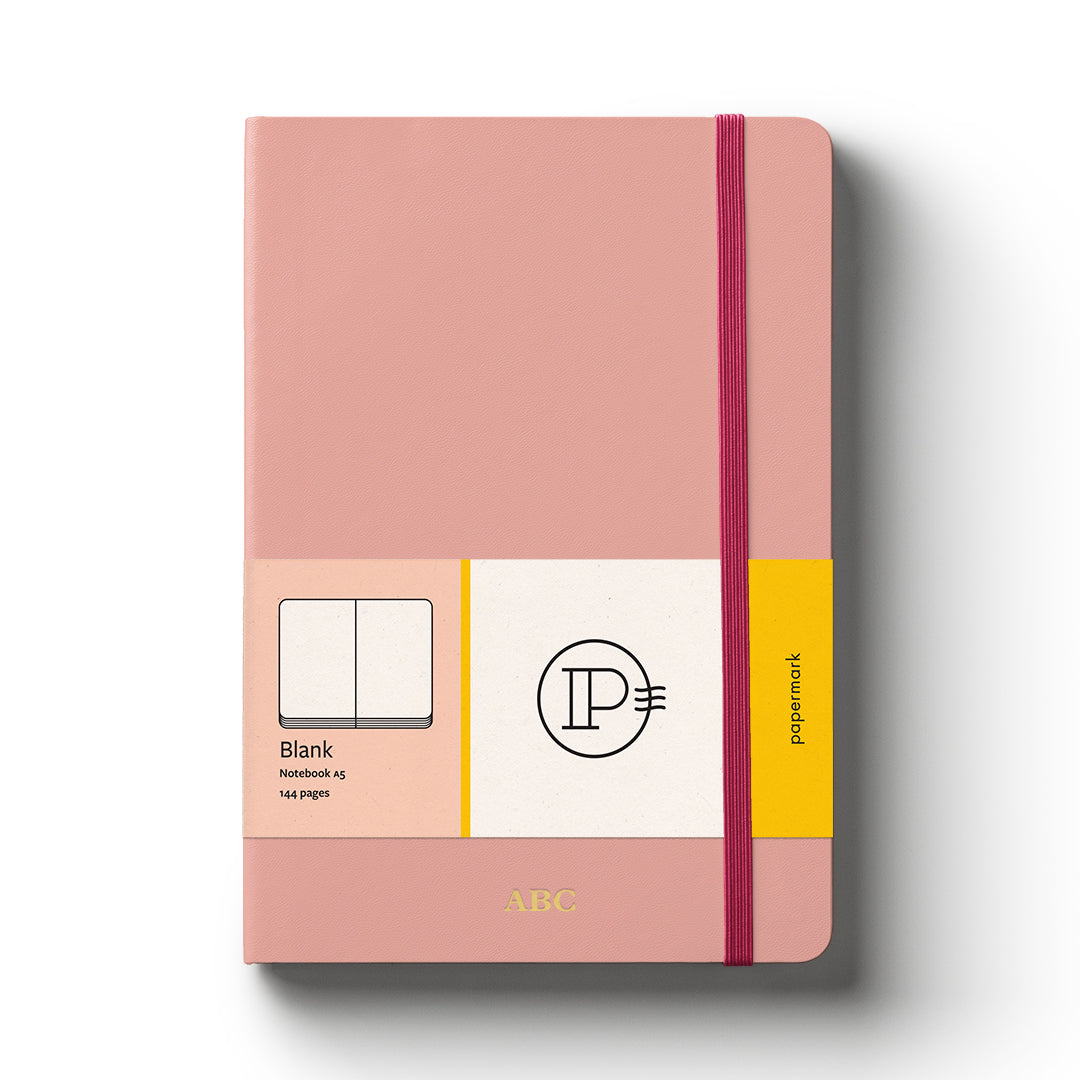 Notebook Hard Cover A5 Blank Pink
