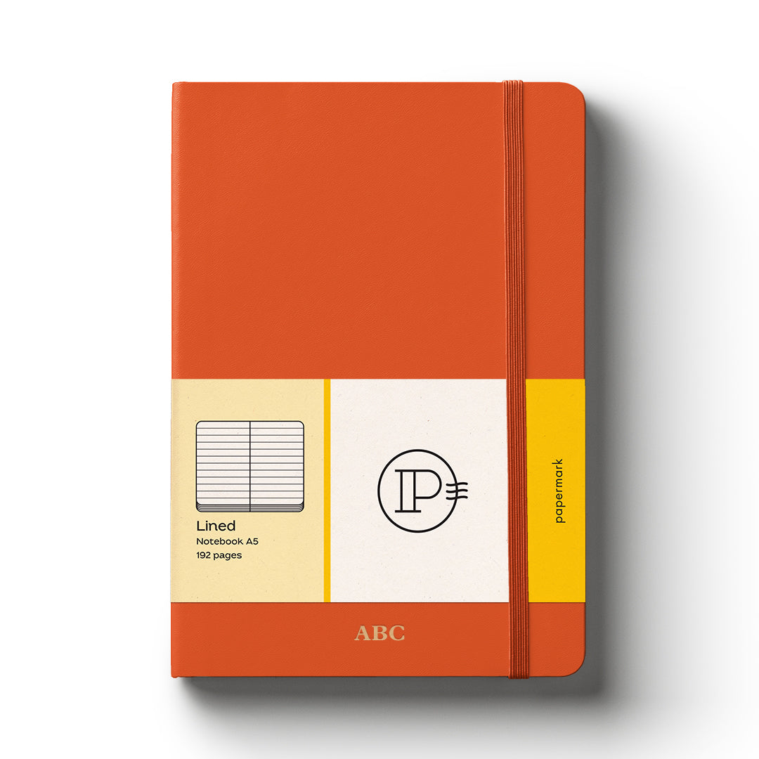 Notebook Hard Cover A5 Lined Orange