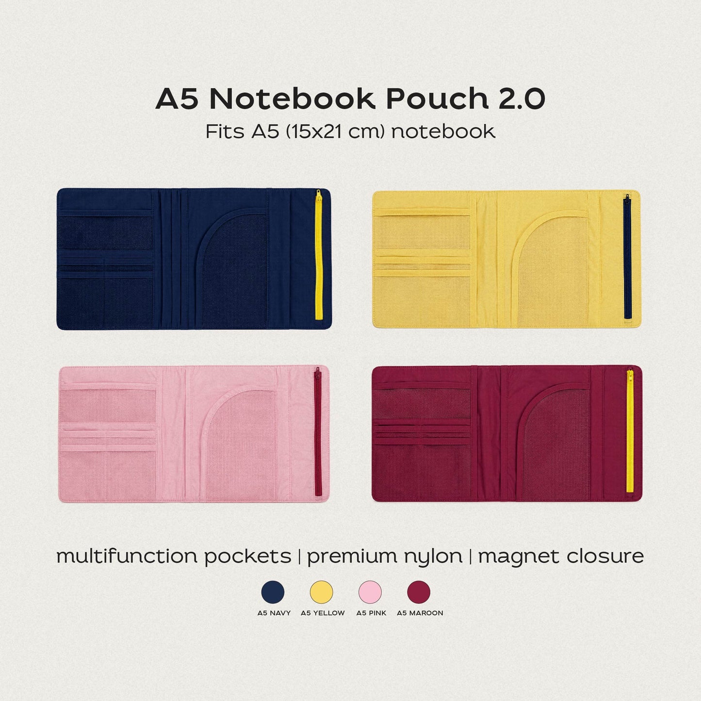 Notebook Pouch A5 Maroon
