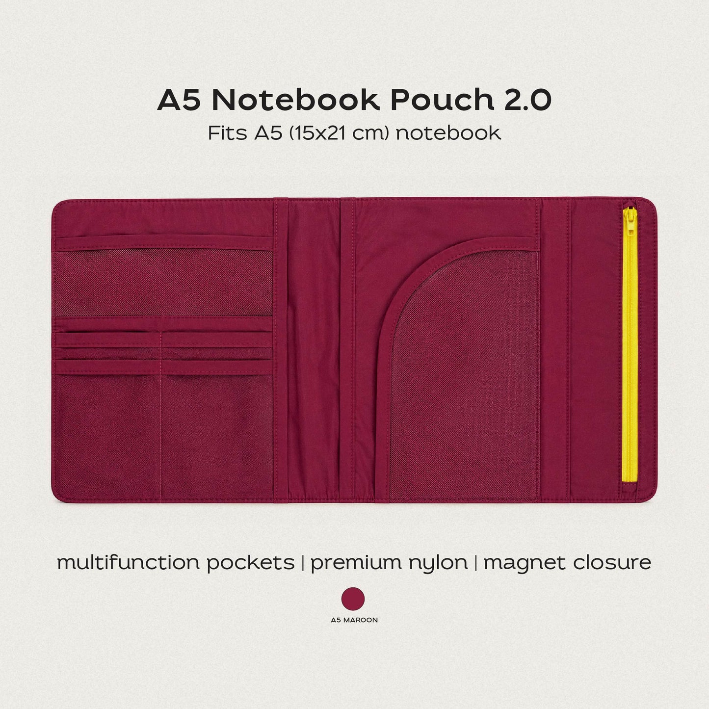 Notebook Pouch A5 Maroon