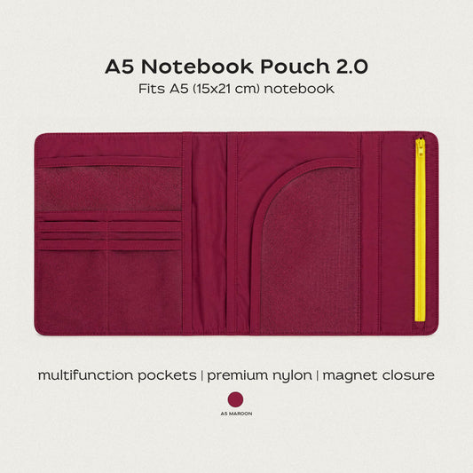 Notebook Pouch A5 Maroon