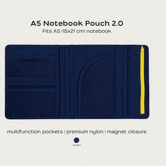 Notebook Pouch A5 Navy Blue