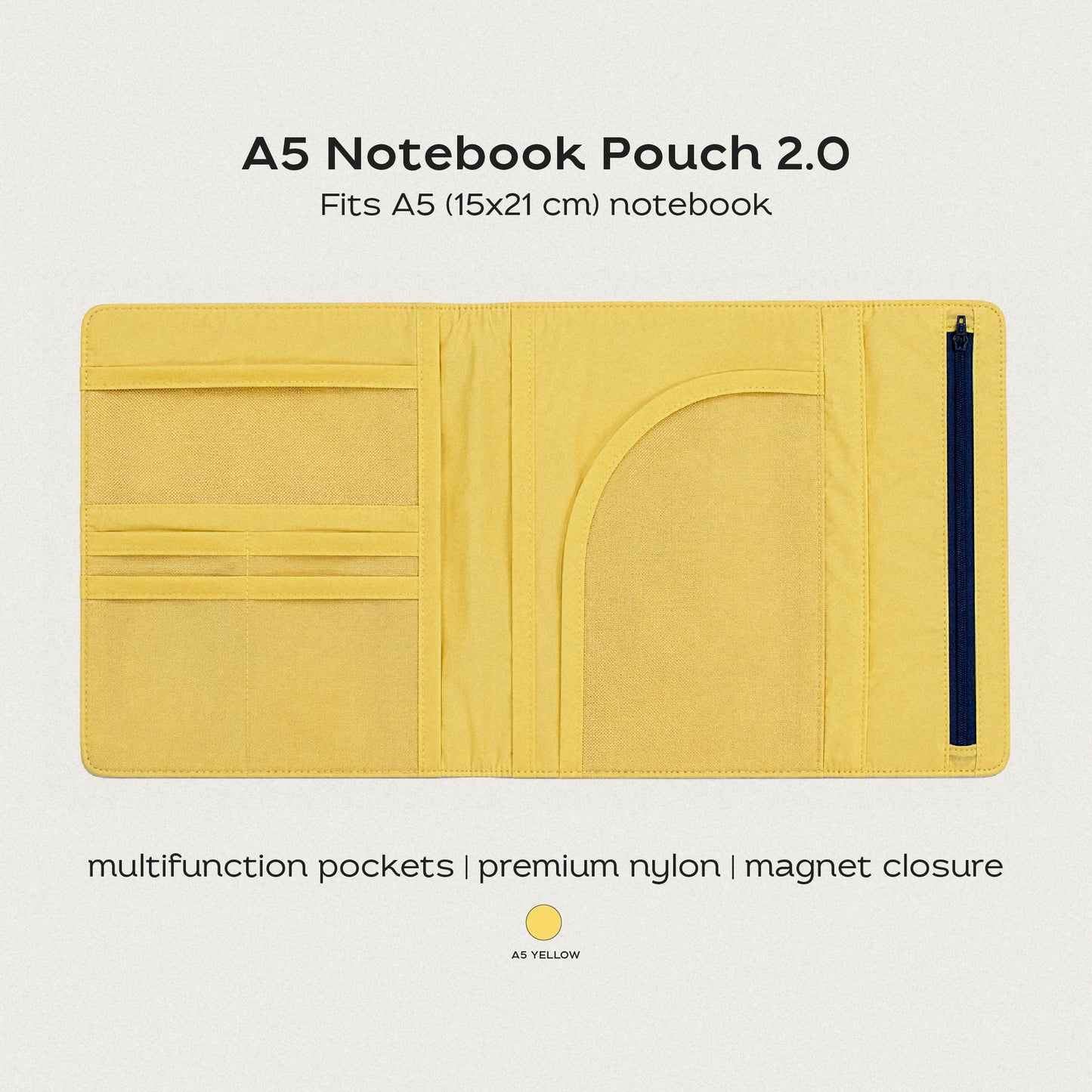 Notebook Pouch A5 Yellow