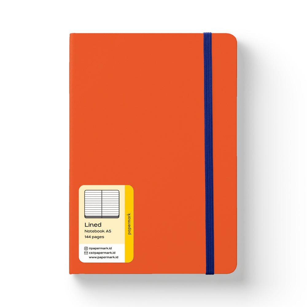 Notebook Soft Cover A5 Lined Orange