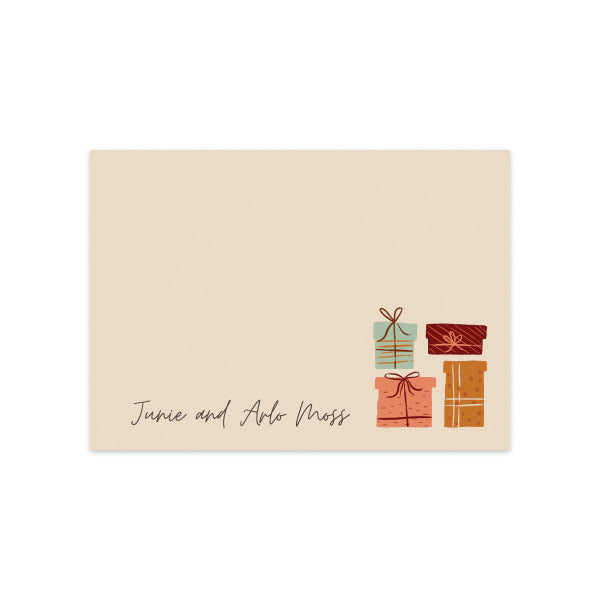 Notecard Set of 6 Nordic Peaks White