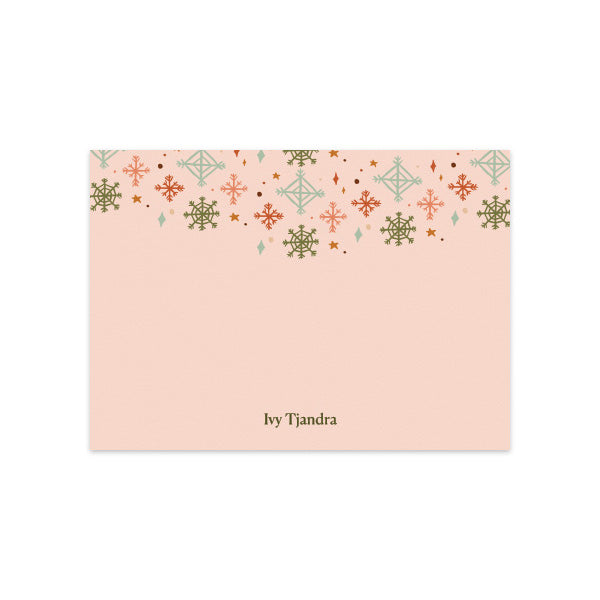 Notecard Set of 6 Snow Fall Blush