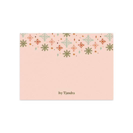Notecard Set of 6 Snow Fall Blush
