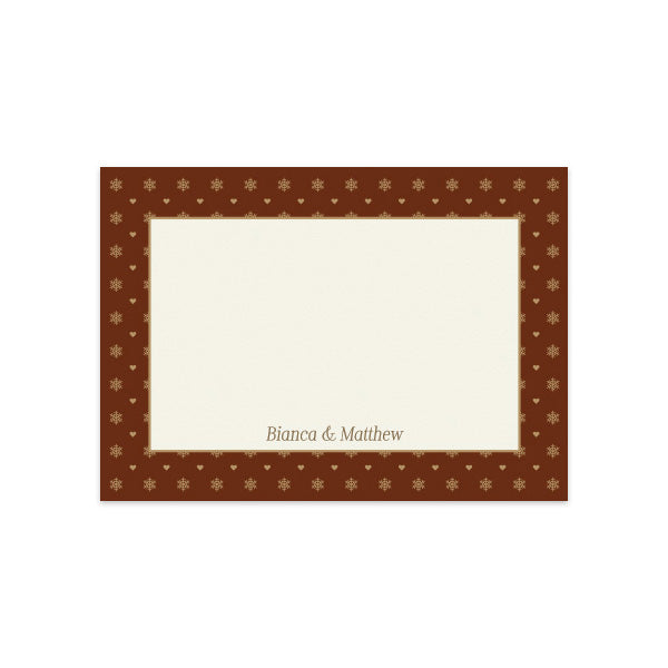 Notecard Set of 6 Starry Heart Cocoa