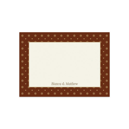 Notecard Set of 6 Starry Heart Cocoa